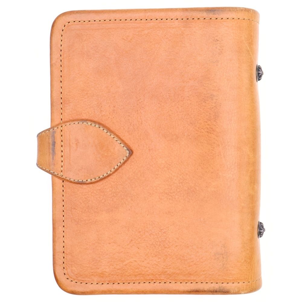 CHROME HEARTS クロムハーツ AGENDA PLAIN クロスボール アジェンダ プレーン 手帳カバー バインダー ブラウン