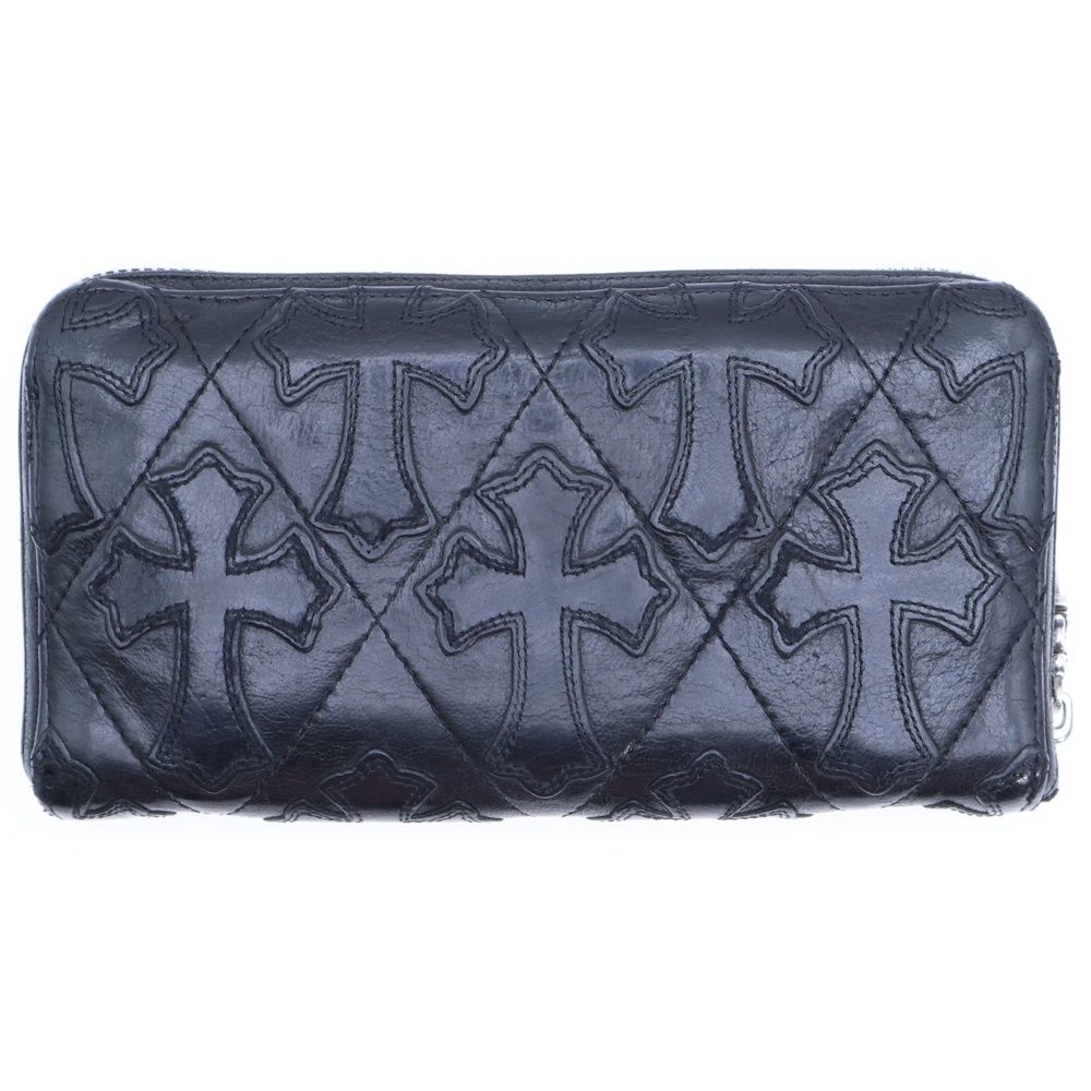 クロムハーツ REC F セメタリークロス キルティング ウォレット CHROME HEARTS（クロムハーツ） REC F ZIP QUILTED セメタリークロス