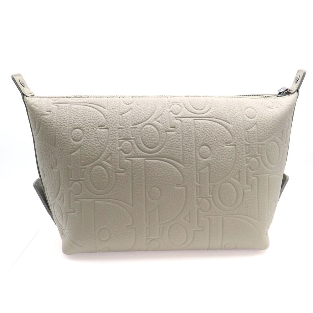 Christian Dior クリスチャンディオール 24 AW グラビティ カーフスキン トラベルレザーポーチ ベージュ