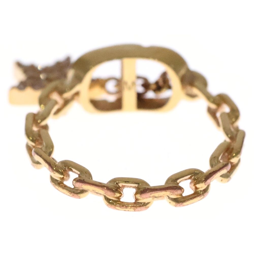 (最終値下げ) Dior Petit CD リング ゴールド Petit CD Ring Gold-Finish Metal and Silver-Tone Crystals | DIOR