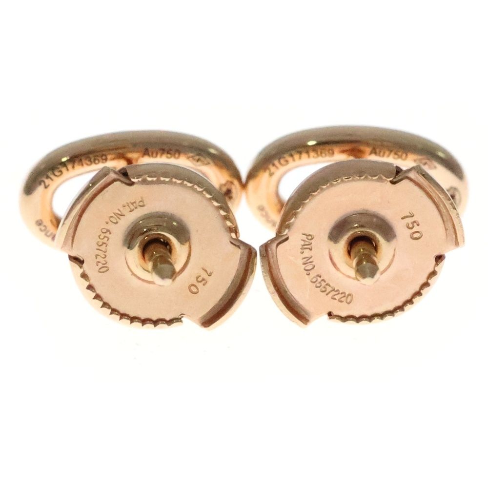 HERMES エルメス シェーヌダンクル ファランドール ピアス Au 750 K 18 PG ピンクゴールド