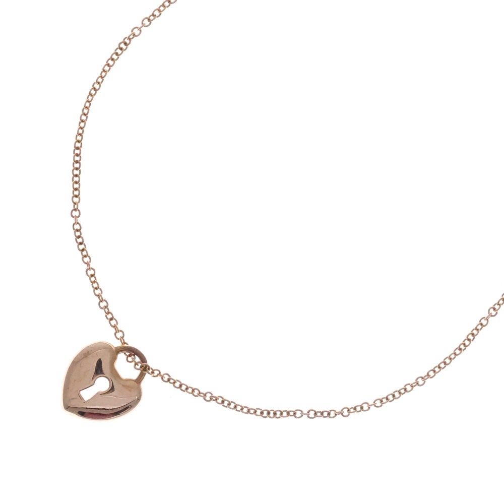 TIFFANY & Co. (ティファニー) ハートロック ネックレス Au750 K18 PG