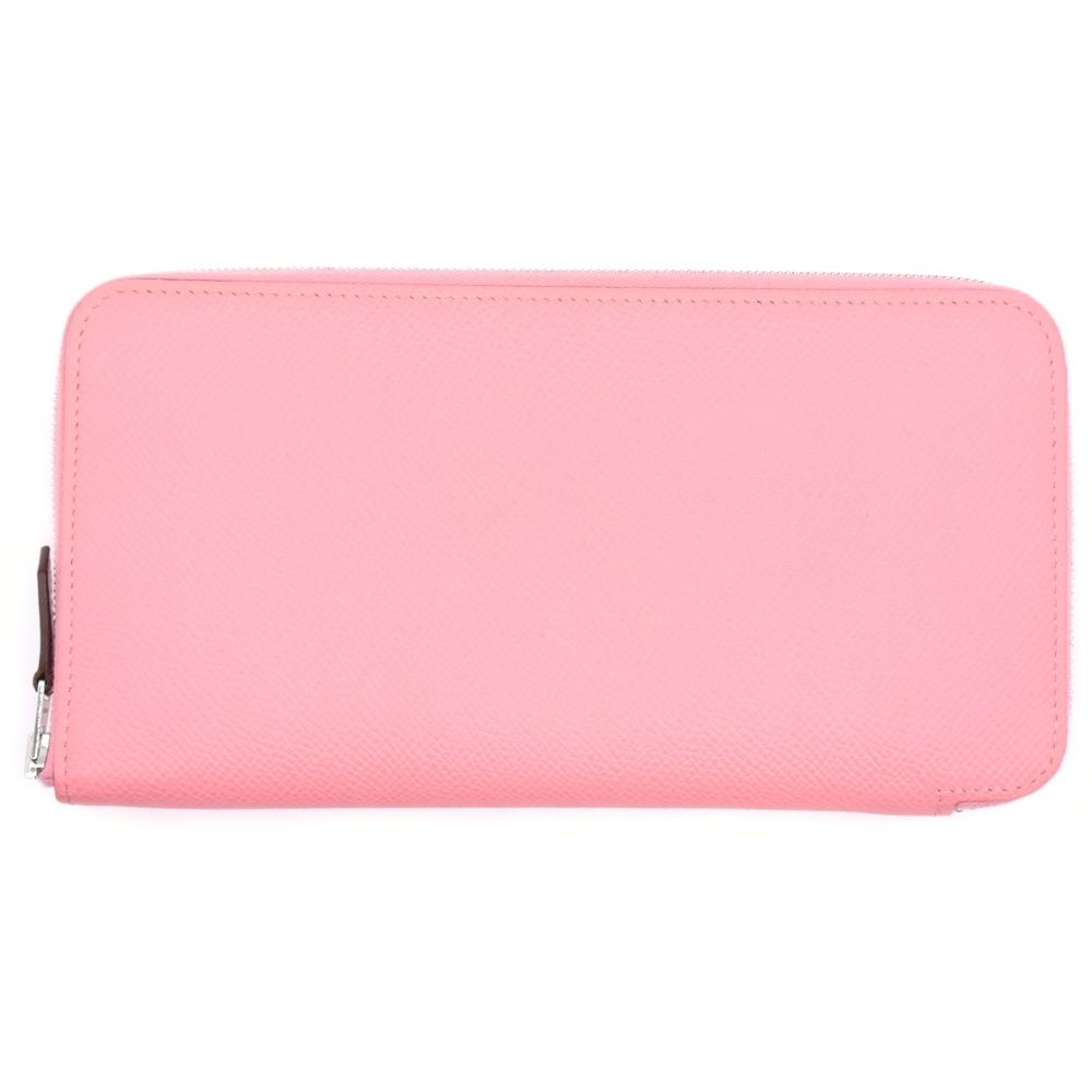 HERMES エルメス アザップ ロング シルクイン ブリッド ドゥ ガラ ヴォーエプソン ローズコンフィニティー 長財布 Y刻印