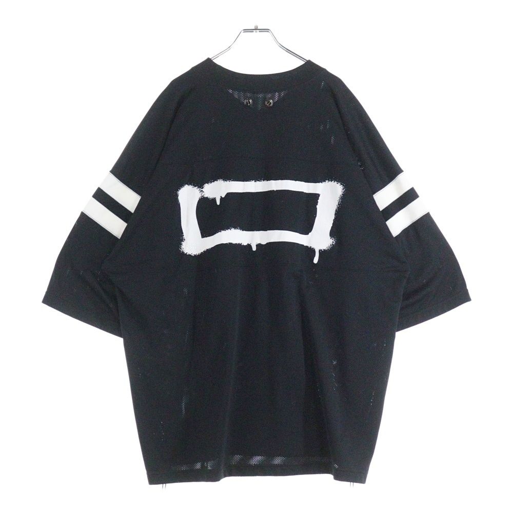 cvtvlist カタリスト 25 SS MESH GAME SHIRT Vネック ロゴ パッチ メッシュ 半袖ゲームシャツ ブラック
