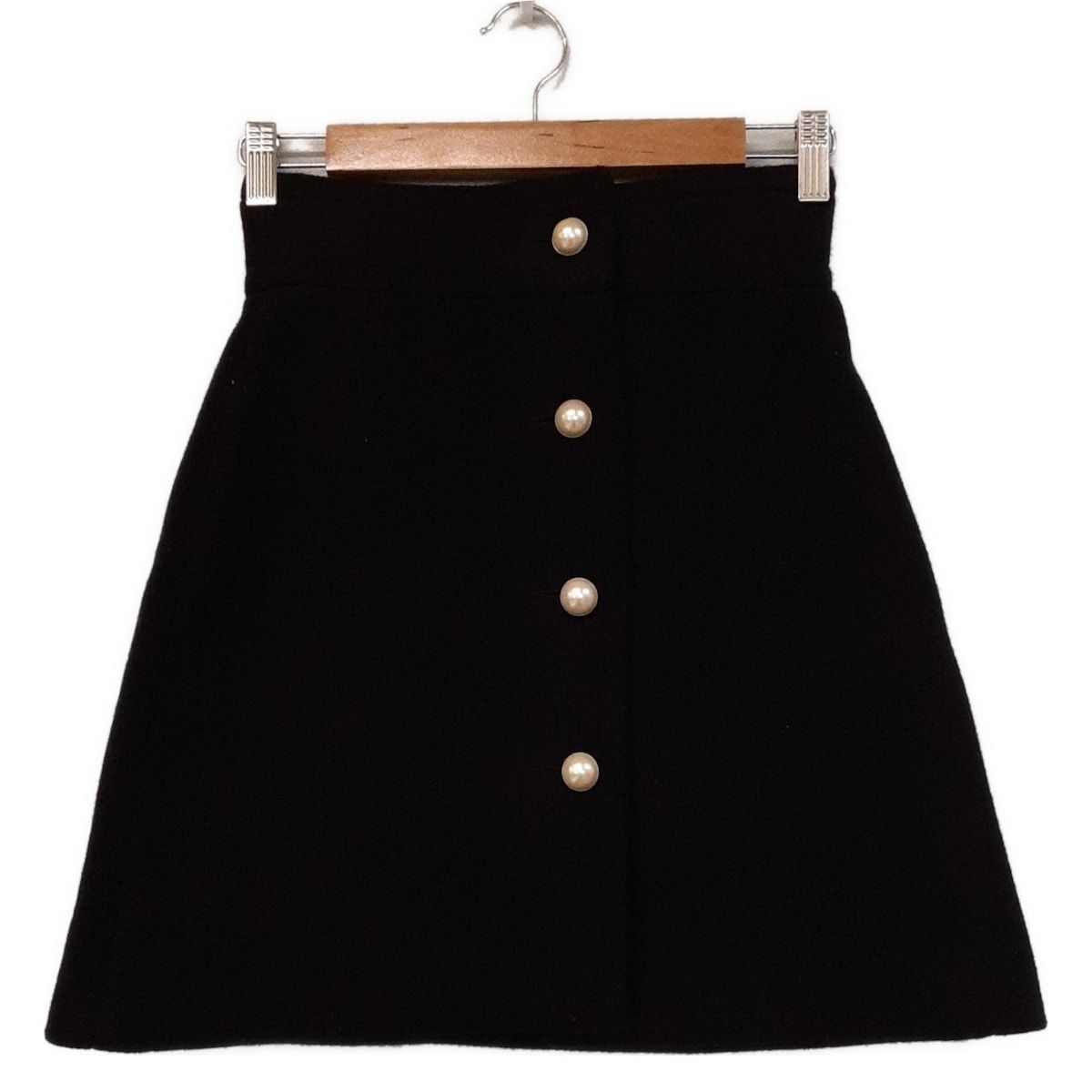 miumiu ミュウミュウ ミニスカート サイズ36 S レディース - 黒 パール