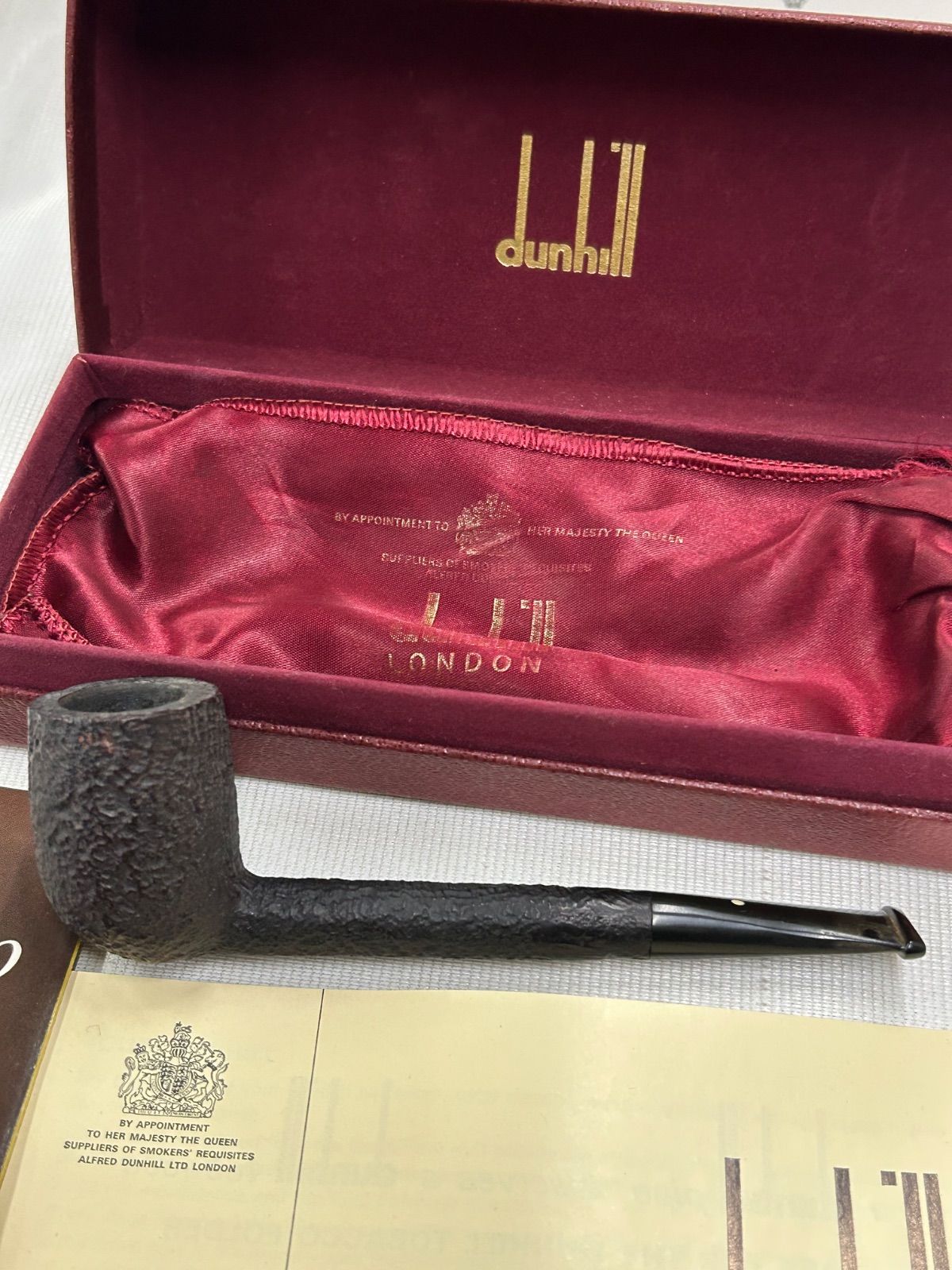 158 ダンヒル DUNHILL SHELL BRIAR MADE IN ENGLAND S 袋付 喫煙具 煙草 煙管