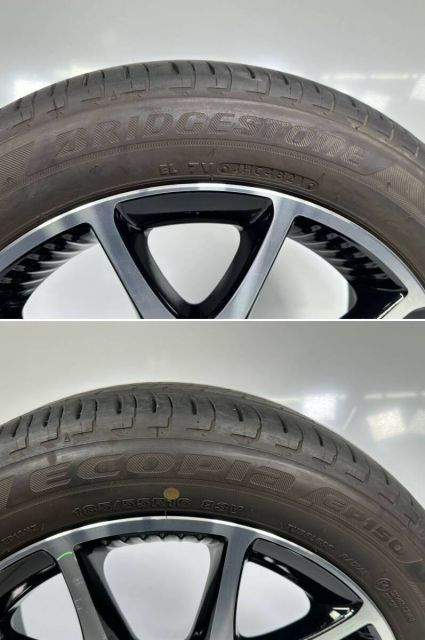 ヤリス MXPA10 MXPH10 純正 アルミホイール+夏タイヤ×1本 黒/ポリ 16