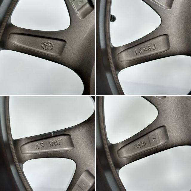 ヤリス MXPA10 MXPH10 純正 アルミホイール+夏タイヤ×1本 黒/ポリ 16