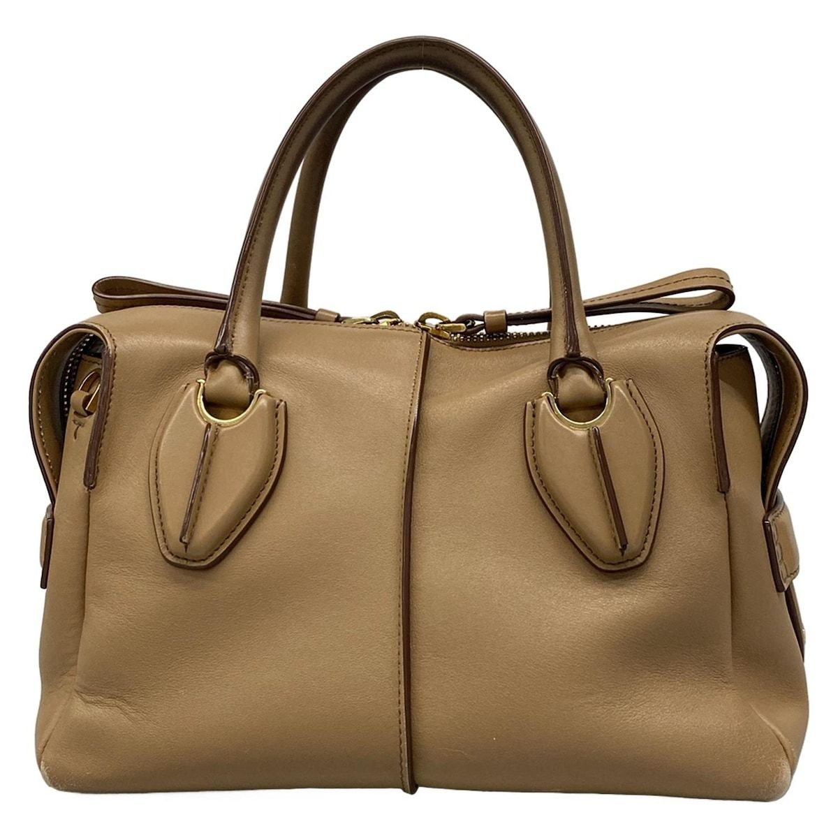 TOD S トッズ ハンドバッグ Dスタイリングミニ ブラウン レザー