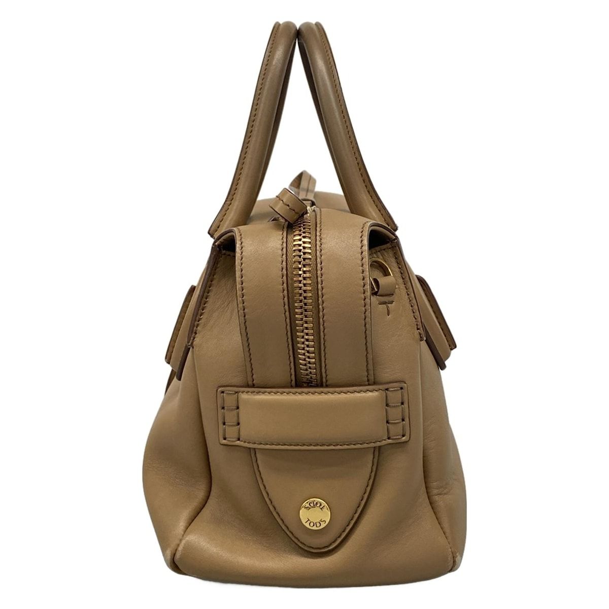 TOD S トッズ ハンドバッグ Dスタイリングミニ ブラウン レザー