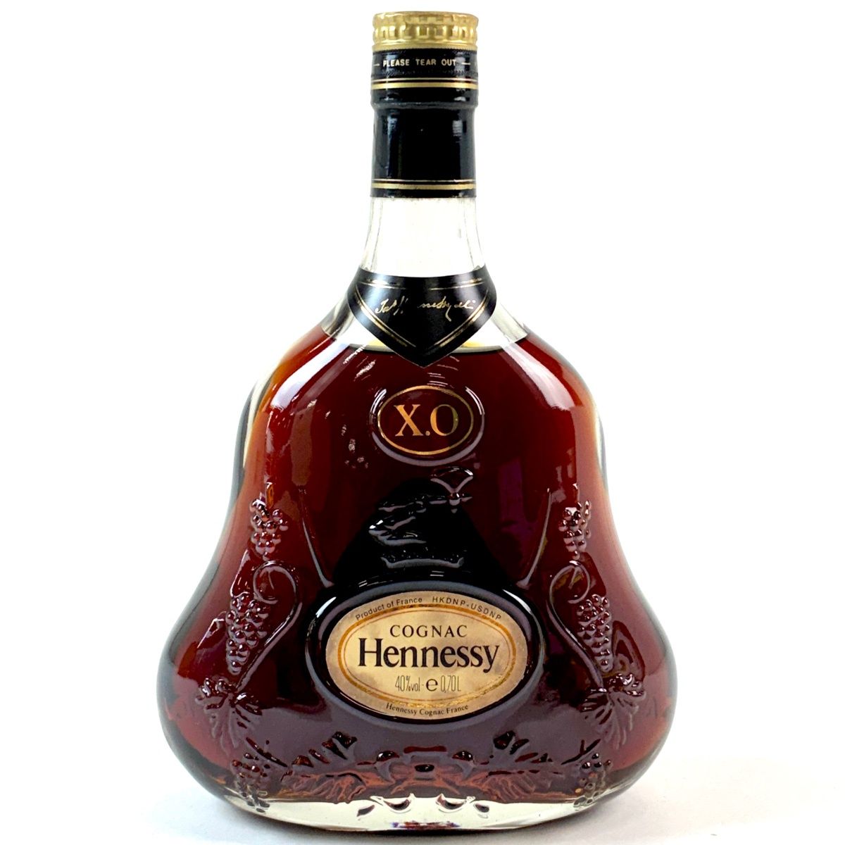 Hennessy XO金キャンプ　クリアボトル　ヘネシー　古酒 ヘネシー XO 金キャップ クリアボトル 700ml 古酒 - メルカリ