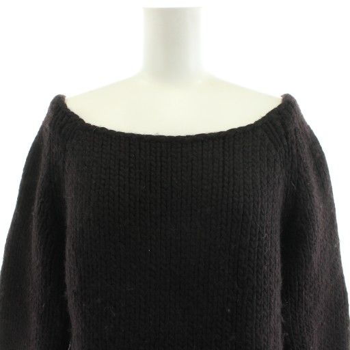 グッチ GUCCI ニット セーター 長袖 ウール M 茶 ブラウン 102528