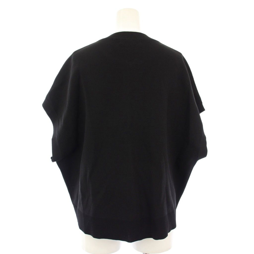 アンフィーロ UNFILO 24 AW スリーブレスブルゾン ジップアップ ニット M ブラック TK