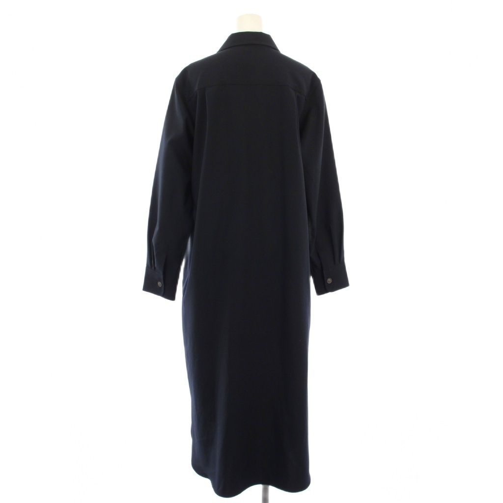 ソージュ SOEJU ソフトオックスシャツワンピース 長袖 ロング M 紺