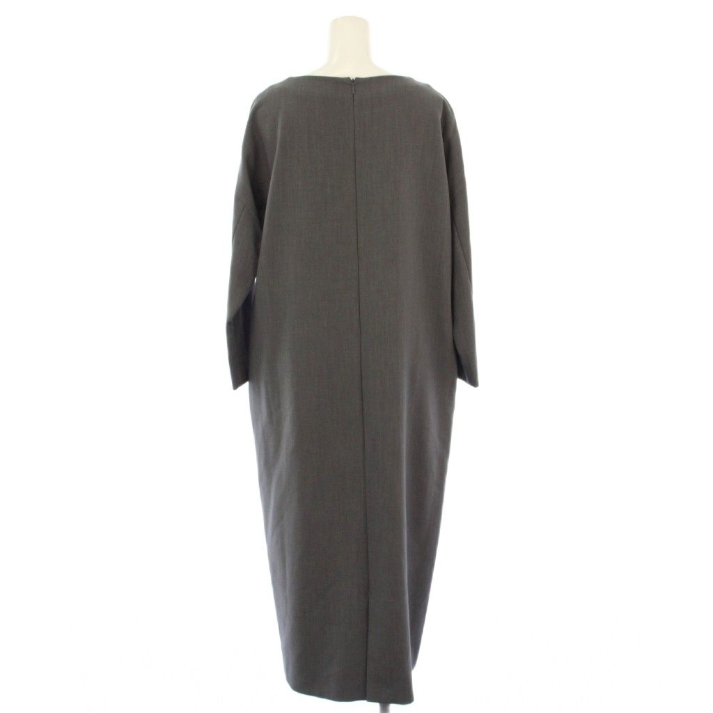 ソージュ SOEJU ウールライク9分袖ワンピース ロング 長袖 M グレー S