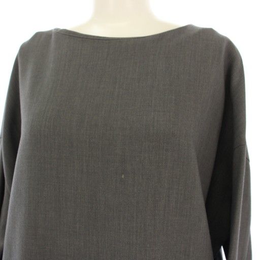 ソージュ SOEJU ウールライク9分袖ワンピース ロング 長袖 M グレー S