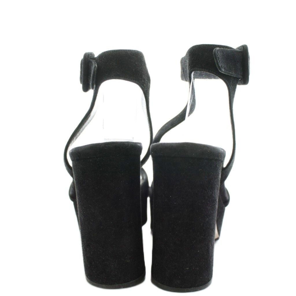ミュウミュウ miumiu サンダル チャンキーヒール ストラップ スエード