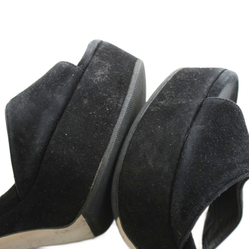 ミュウミュウ miumiu サンダル チャンキーヒール ストラップ スエード