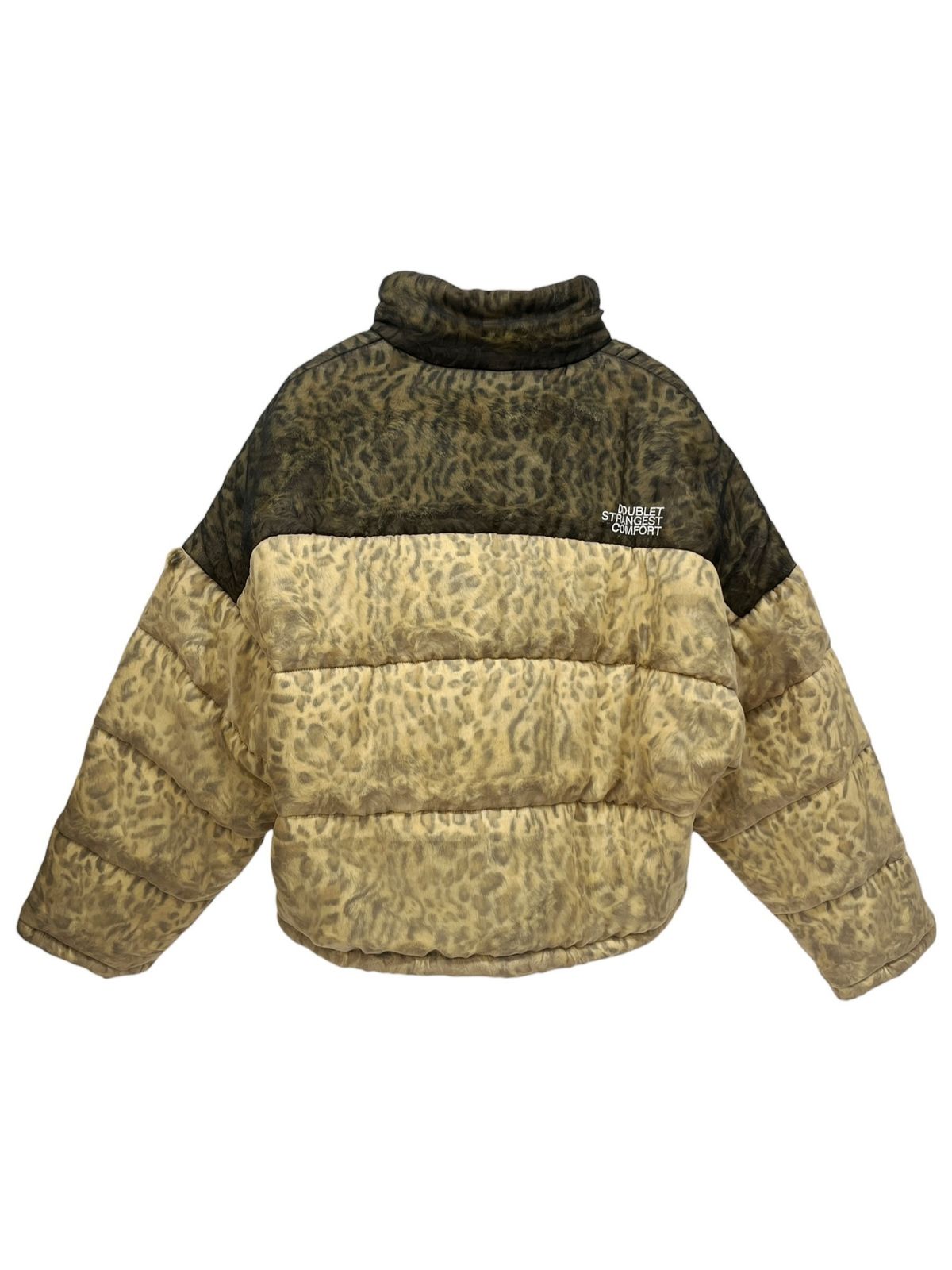 doublet (ダブレット) ORGANDIE WRAPPED PUFFER JACKET ヒョウ柄 総柄 