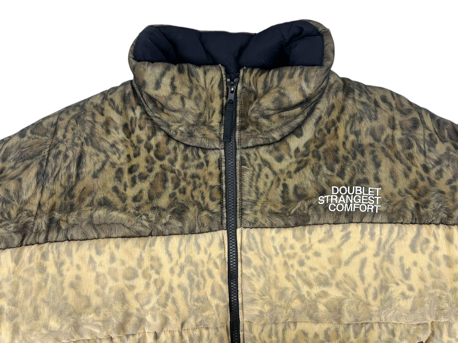 doublet (ダブレット) ORGANDIE WRAPPED PUFFER JACKET ヒョウ柄 総柄 