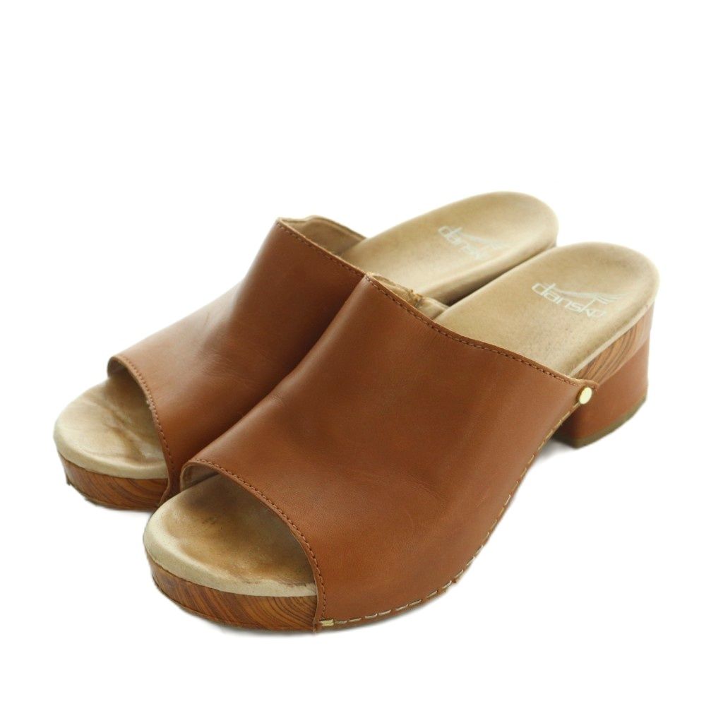 ダンスコ DANSKO サンダル チャンキーヒール 36 23.0-23.5cm ブラウン