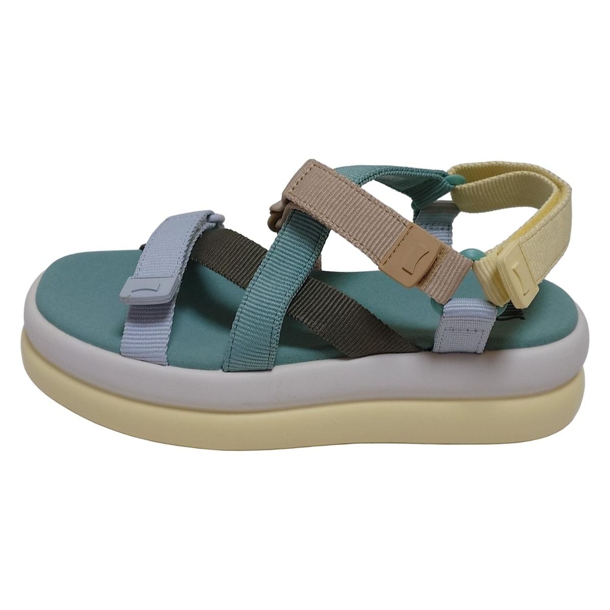 CAMPER カンペール サンダル 37 レディース ライトグレー グレーベージュ マルチ