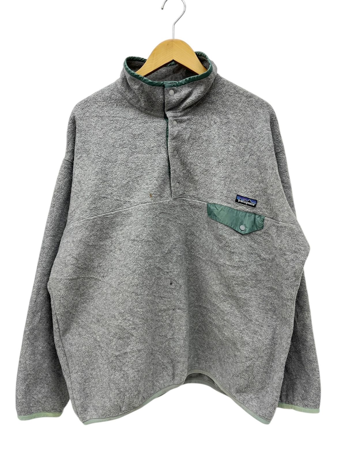 patagonia パタゴニア シンチラ スナップT フリースプルオーバー ジャマイカ製 90 S 96年製 古着 ビンテージ 25450 XL グレー メンズ 028