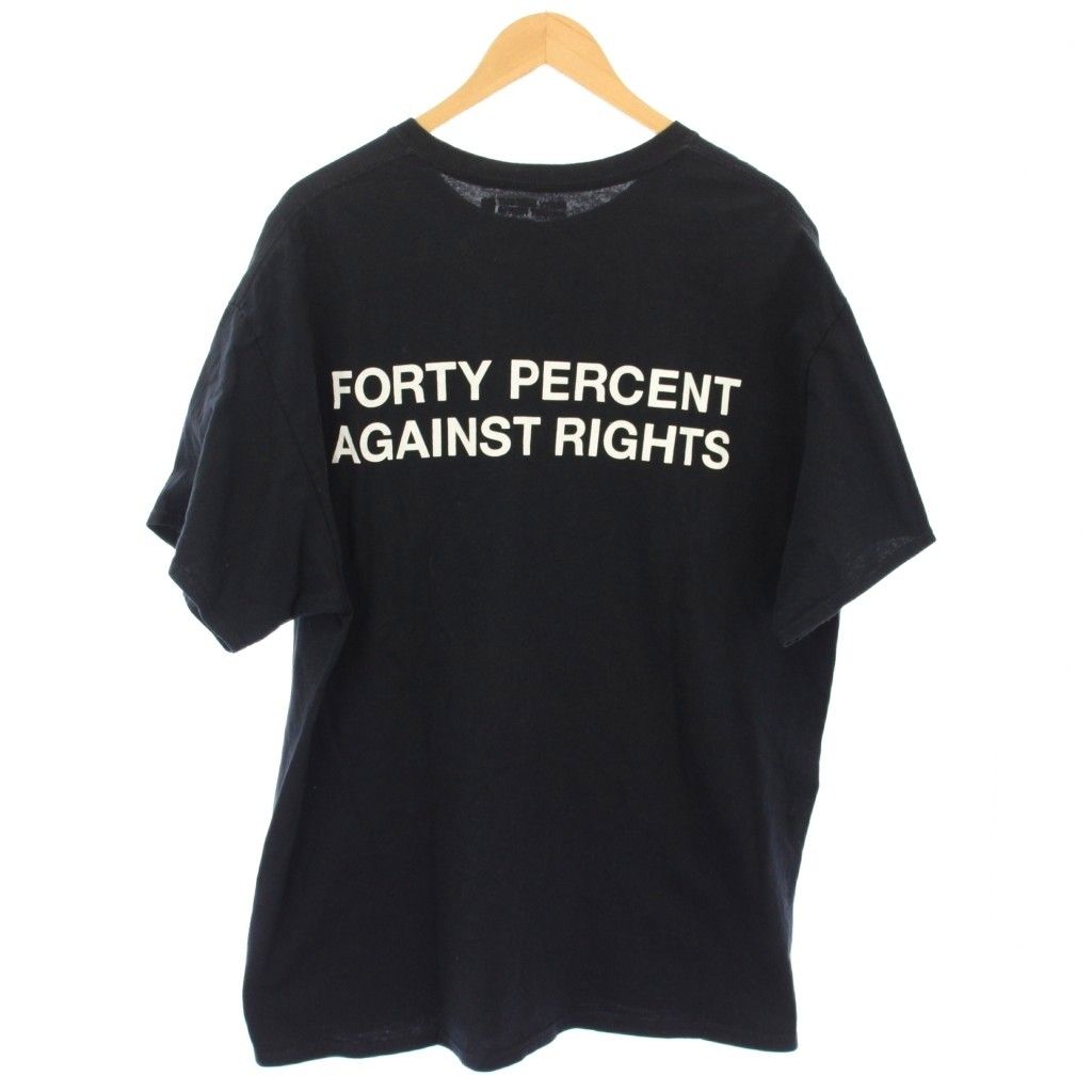 フォーティーパーセント FORTY PERCENTS Tシャツ 半袖 L 黒 ブラック