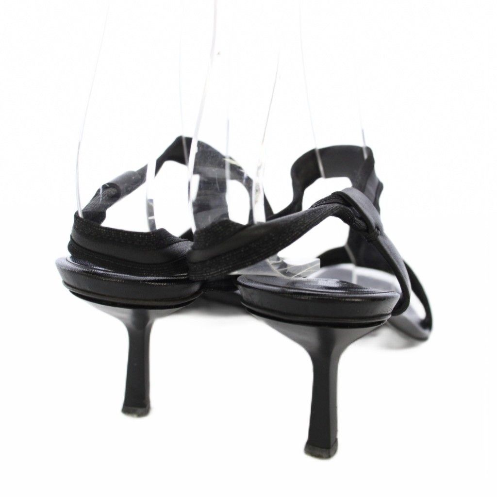 グッチ GUCCI サンダル ストラップ レザー スクエアトゥ 34.5cm C