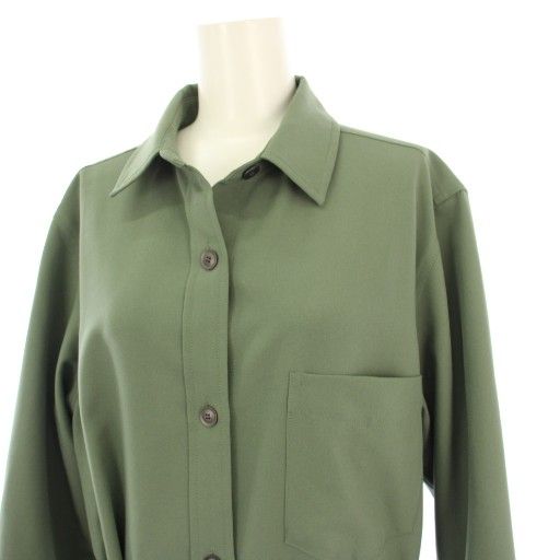  ソージュ SOEJU ソフトオックスシャツワンピース 長袖 ロング M 緑 グリーン S 00 OP 030 TK 長袖 七分袖 その他