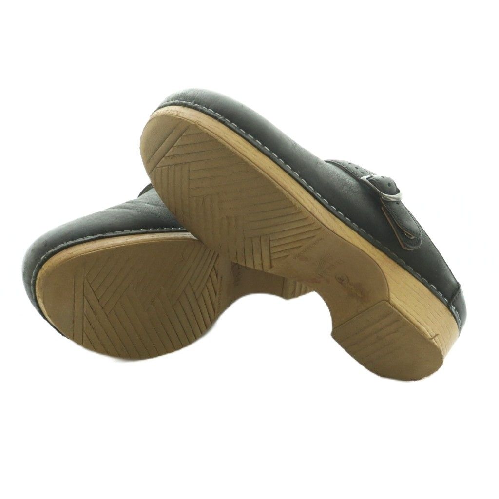 ダンスコ DANSKO サボサンダル レザー 36 23.0-23.5cm 黒 ブラック