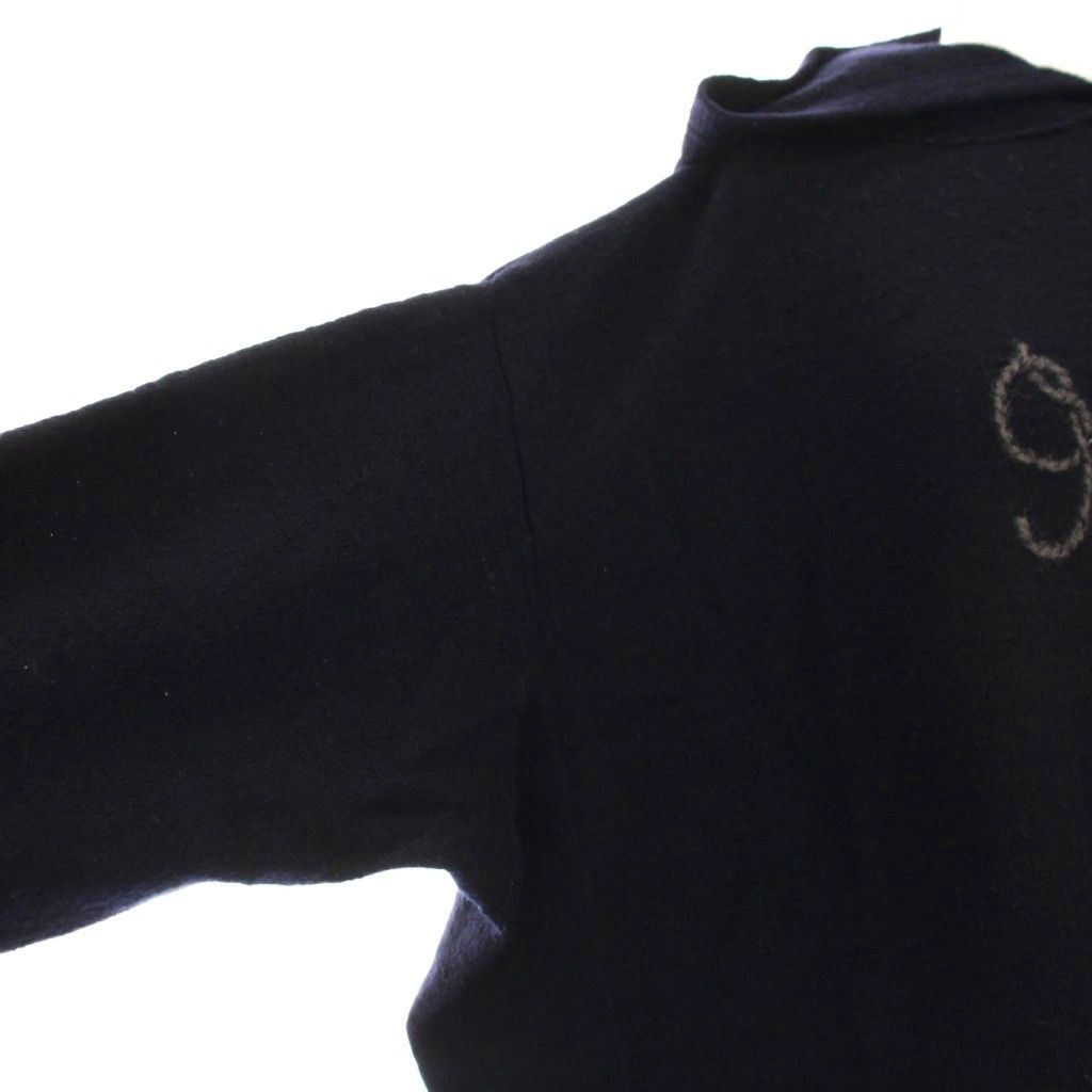  フォーティーファイブアールピーエム 45 R rpm SDL アルル縮絨のフードドレス ニットワンピース 長袖 ロング 紺 KH 長袖 七分袖 その他