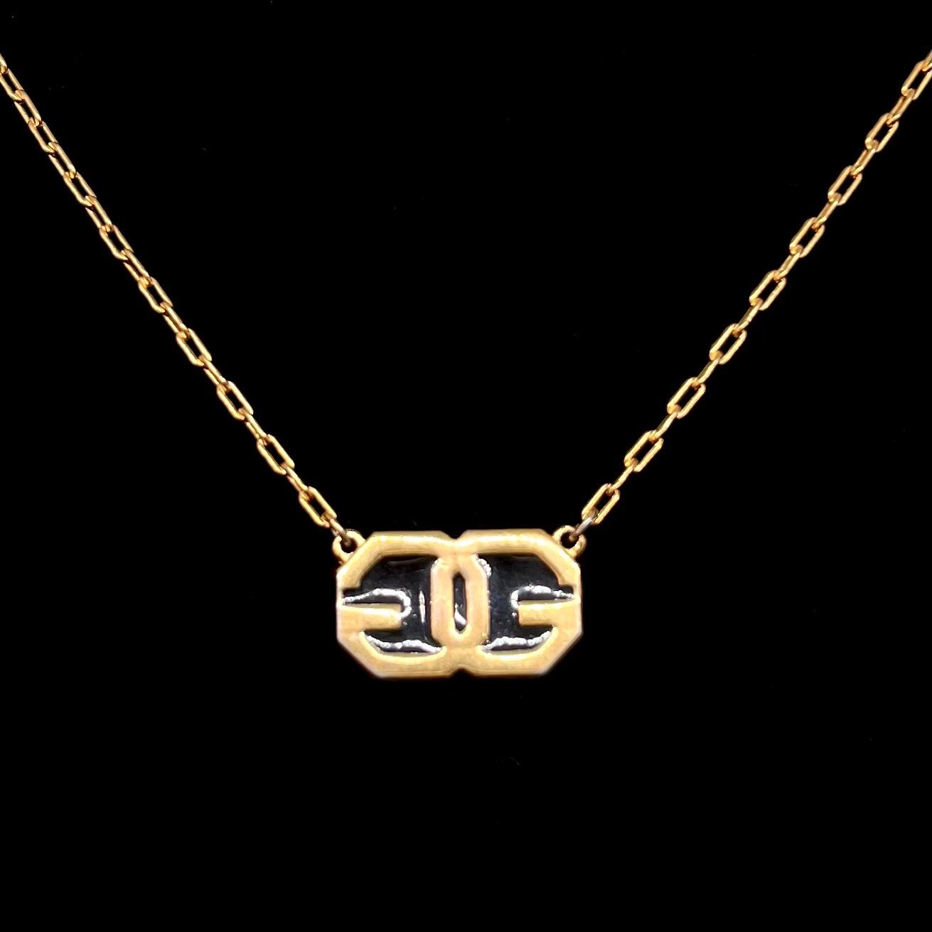 美品☆ GIVENCHY ジバンシー ヴィンテージ ネックレス GG ゴールド