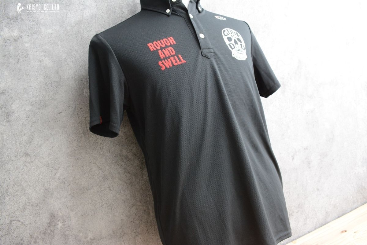 rough&swell ラフアンドスウェル　ポロシャツ　黒　ブラック　メンズ　L 30％OFF】rough&swell ラフアンドスウェル SPACY POLO ポロシャツ