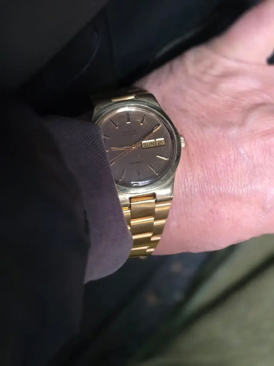  オメガ ジュネーブ ゴールド ヴィンテージ 時計 自動巻き時計 腕時計(アナログ)