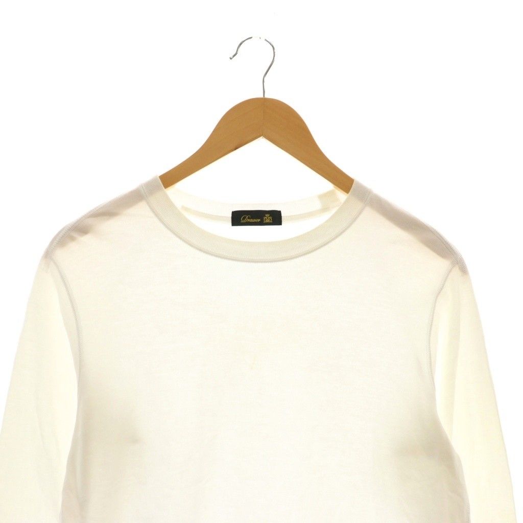 ドゥロワー Drawer コットン天竺クルーネックロングスリーブ長袖