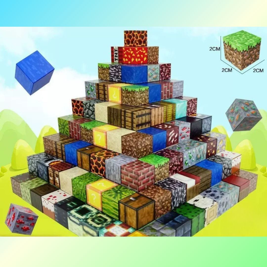 即納】マイクラ磁石ブロック ミニフィグ セット120ピース人形ゲーム 