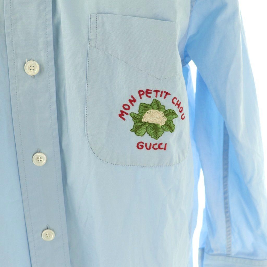 希少　美品GUCCI グッチ　ワンピース　刺繍　パールボタン　シャツワンピース 中古・古着通販】GUCCI (グッチ) GGパールボタン ワンピース ブラック