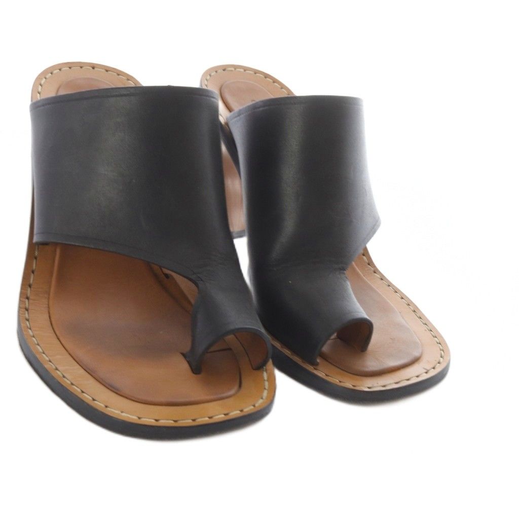 最終値下げ！希少！正規品【CELINE フィービー】レザートングサンダル セリーヌ CELINE フィービー期 トゥリングサンダル ハイヒール トング