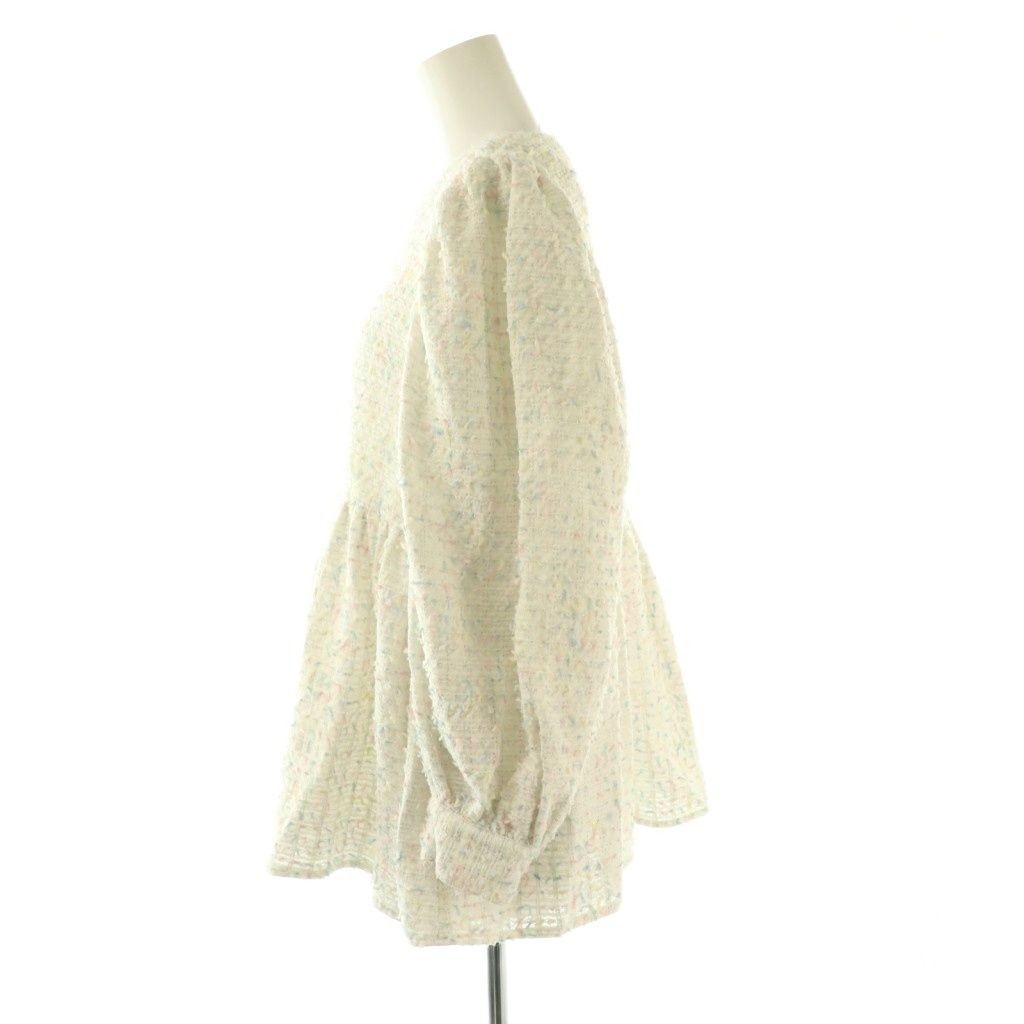 オーガ OHGA ミックスツイード パターンブラウス カットソー F