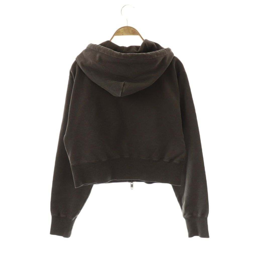 B-Y ユナイテッドアローズ BEAUTY-YOUTH ビューティー-ユース 25 AW コットンショートフロントジップパーカー 長袖 チャコールグレー DO OS