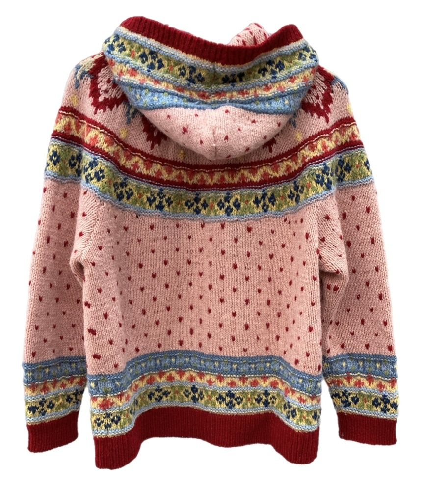 ピンクハウス ニット セーター ノルディック柄 ロゴ ウール 希少 レッド ピンクハウス PINK HOUSE ヴィンテージ ロピー ヨーク ノルディック