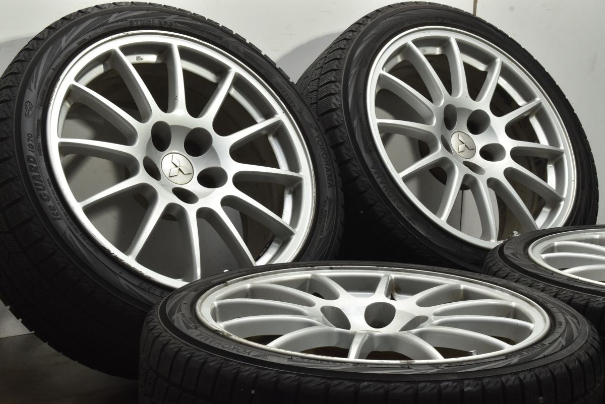 バリ溝 ミツビシ ランサーエボリューションX 18 in 8 5 J 38 PCD 114 3 ヨコハマ アイスガード iG 70 245 40 R ノーマル戻し GTO