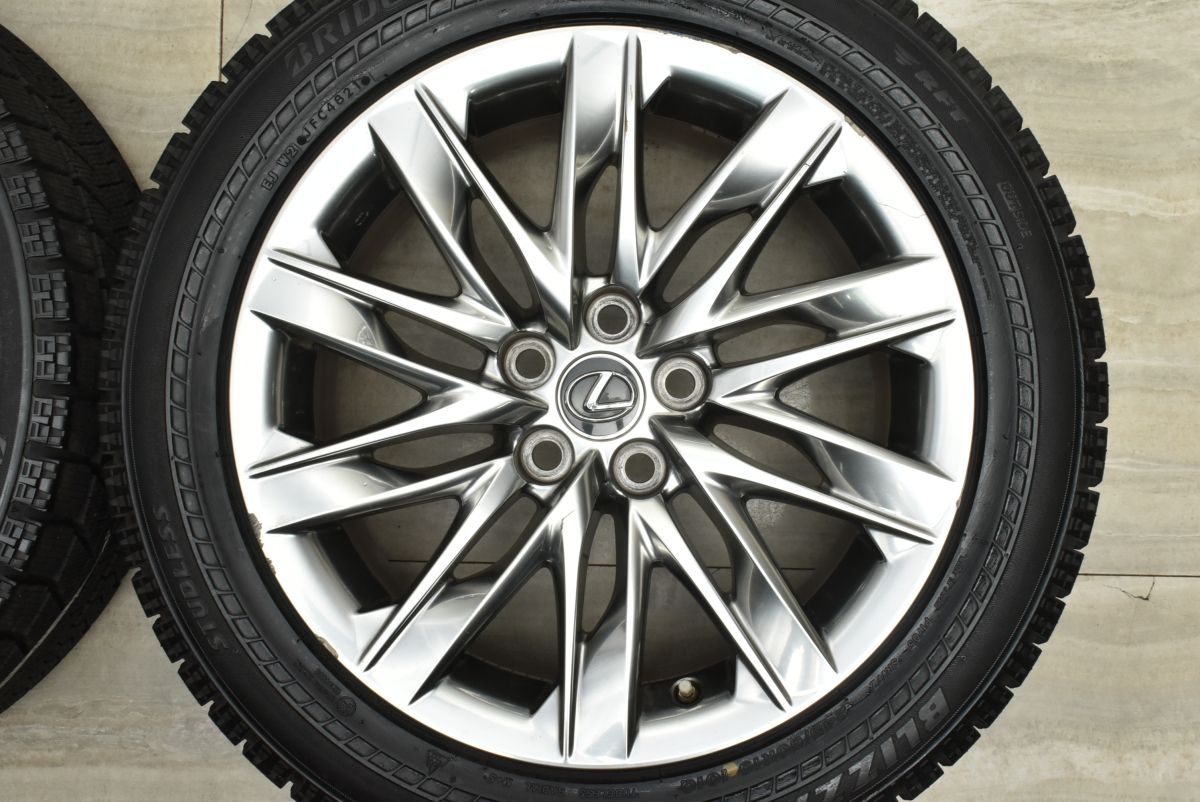 バリ溝】レクサス LS500 純正 19in 8J +25 PCD120 ブリヂストン