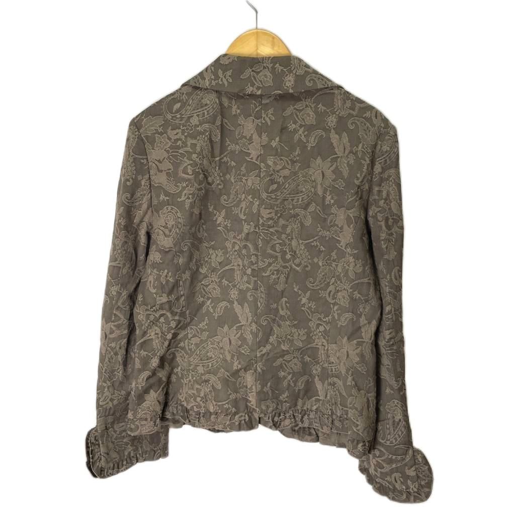 エムズグレイシー M'S GRACY 花柄 テーラードジャケット フリル 2B 40