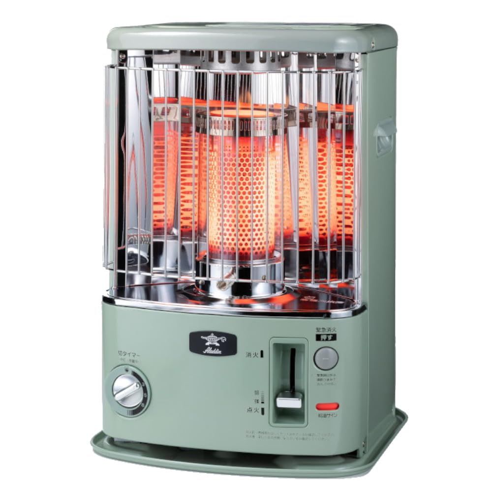 外装に痛みあり アウトレット Aladdin アラジン 石油ストーブ グリーン