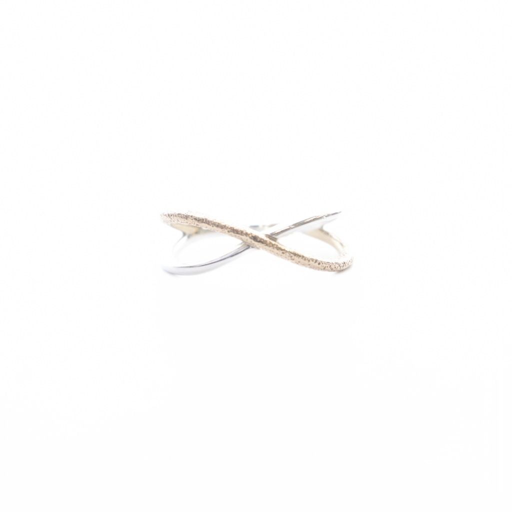 アガット agete コンビ リング 指輪 K10 SV 11号 シルバー ゴールド