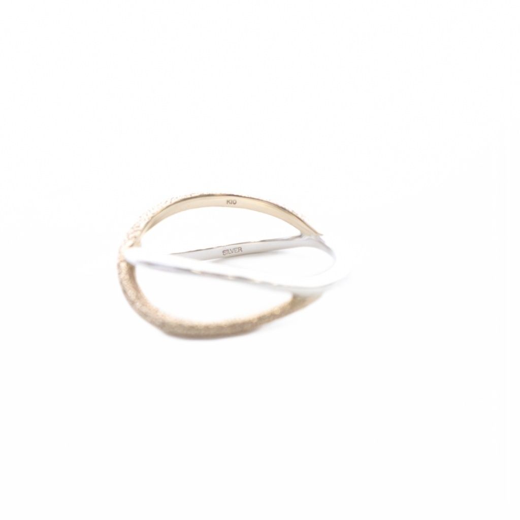 アガット agete コンビ リング 指輪 K10 SV 11号 シルバー ゴールド