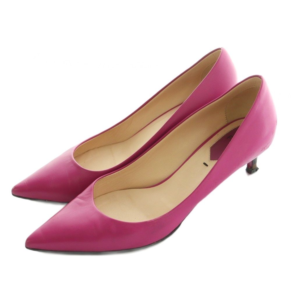 FENDI 37 パンプス フェンディ FENDI パンプス ポインテッドトゥ 37 24.0cm マゼンタ