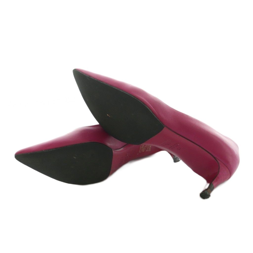 フェンディ FENDI パンプス ポインテッドトゥ 37 24.0cm マゼンタ